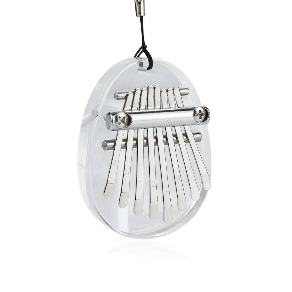 

Mini Thumb Piano Portable 8-tone Acrylic Crystal Kalimba Mbira Sanza With Lanyard Mini Kalimba Piano Keyboard Musical Instrument