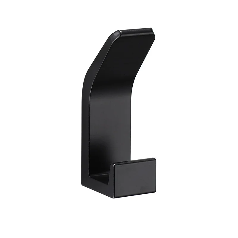 

Black White wall hooks coat hook space aluminium clothes hook wall bathroom holder hanger bedroom hanger Sets Punch Free