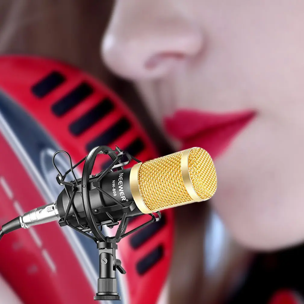

NW-800A Professional Condenser Microphone Noise Reduction Recording Mic For Gaming Live Equipment PC Karaok