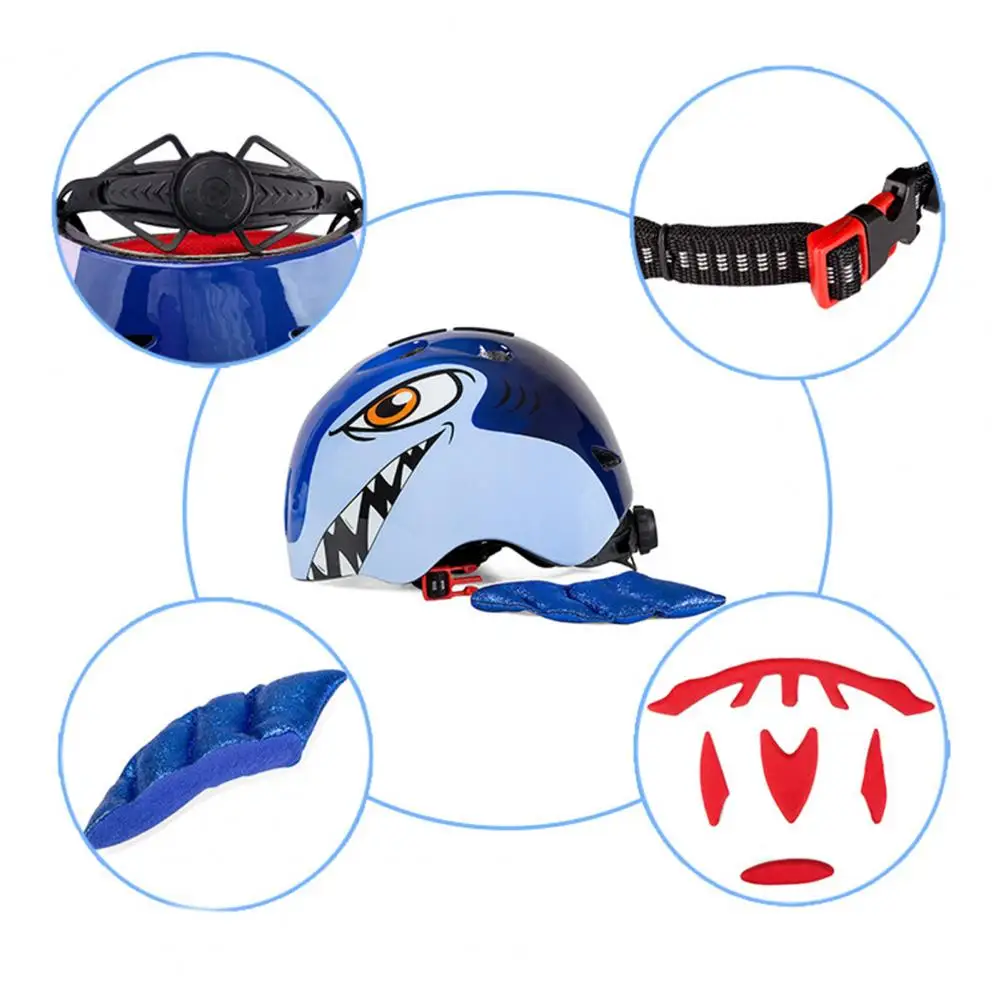 Hot Sale Shark Helmet Kids Road Bike Riding Helmets Funny Cute Cosplay Safety Bicycle Head Cap Sports Children | Спорт и развлечения