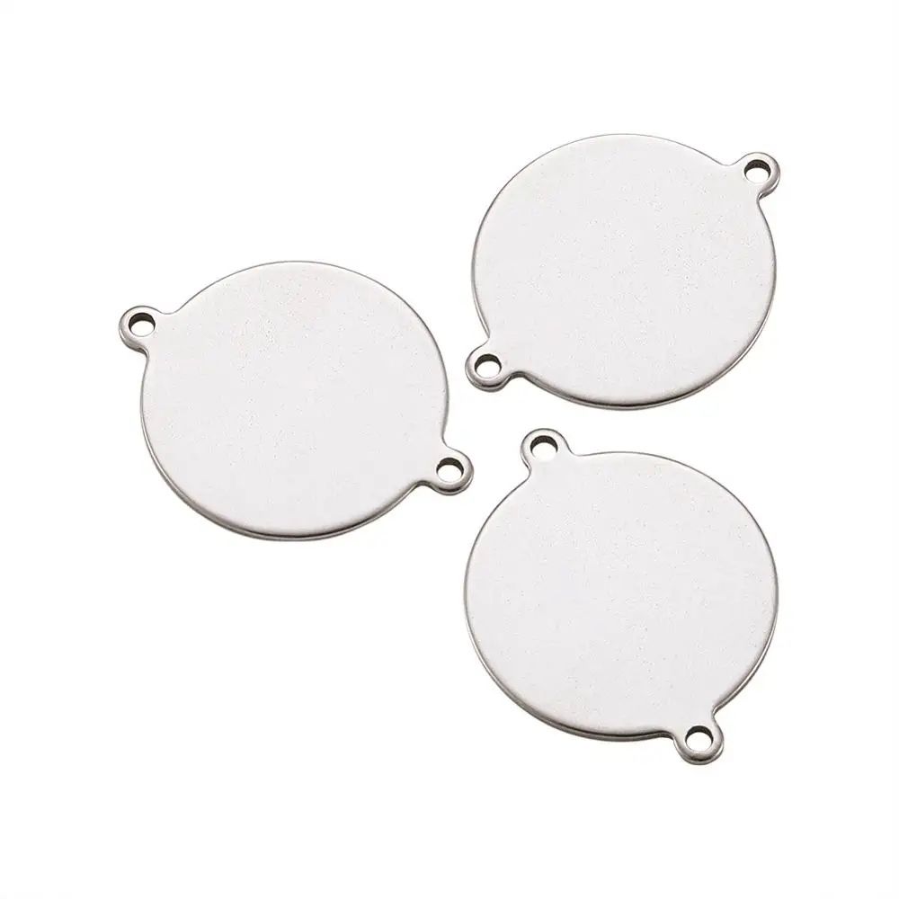 

Пустые соединители для бирок, из нержавеющей стали 304, плоские, круглые, 25x19,5x1 мм, отверстие 1,5 мм, 10 шт.