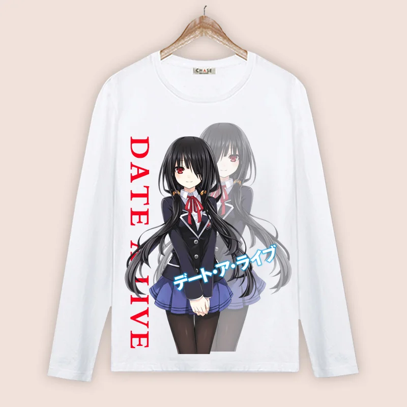 Футболка для косплея токисаки Куруми Топ с длинным рукавом итасука Шадо ятогами