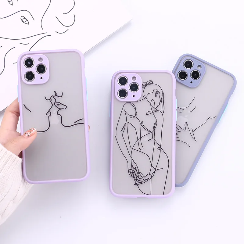 

Чехол для телефона с абстрактным геометрическим рисунком для iPhone 12 11 Pro Max X XR XS Max 7 8 Plus, противоударный матовый чехол-бампер, 10 шт.