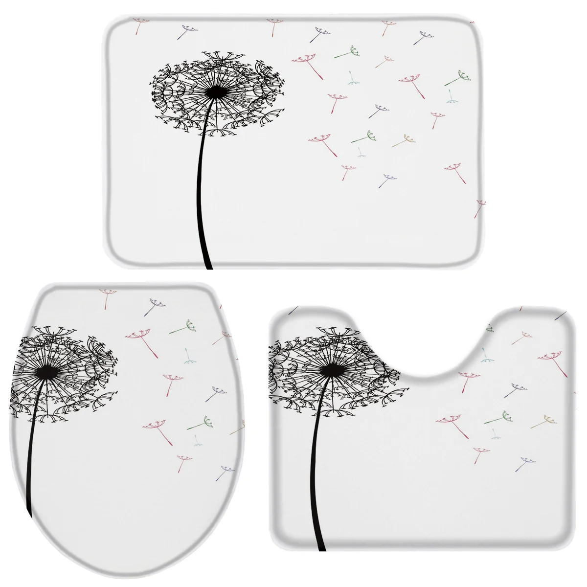 Набор из 3 предметов для ванной комнаты: семена белого одуванчика Lack набор коврик