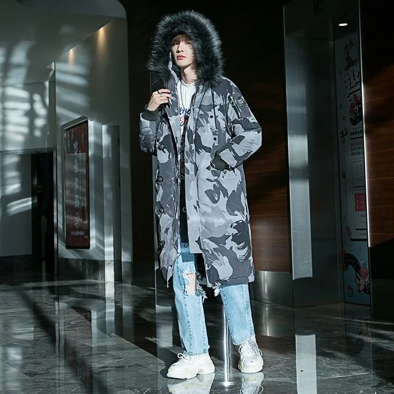 Зимнее камуфляжное пальто Мужская модная повседневная куртка в стиле милитари с