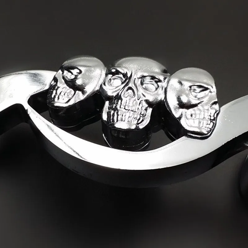 Черные/хромированные мотоциклетные универсальные боковые зеркала заднего вида