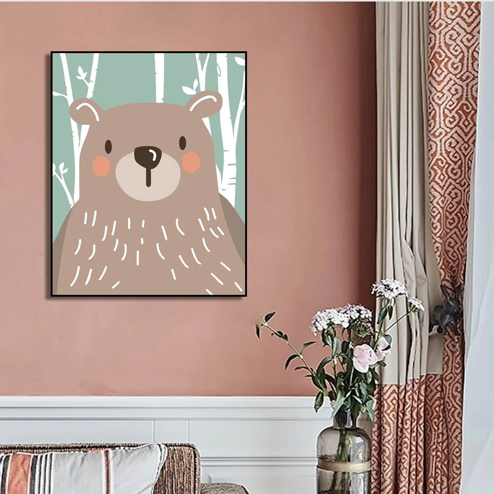 Полиэстер холст масляной художественные плакаты и принты стены искусства одежда