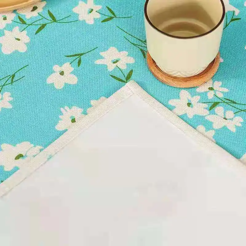 

2021 Innovative And Creative Waterproof And Oil-Proof Non-Washable Rectangular Household Small Fresh Cotton Linen Nordic Table C