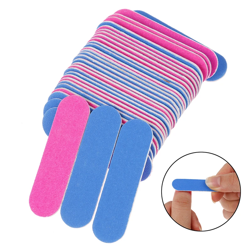 

100 шт., двухсторонние одноразовые пилочки для маникюра