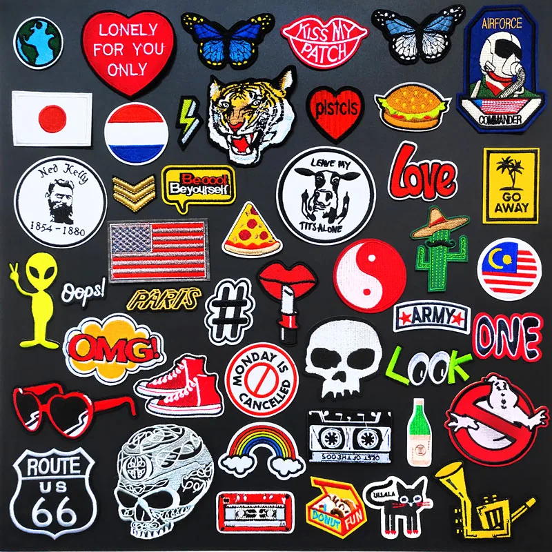 OOPS LOOK LOVE DIY вышивка значок аппликация для одежды Глажка Швейные принадлежности