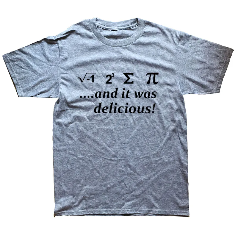 Новые модные хлопковые футболки с коротким рукавом I 8 Sum Pi and It Was Delicious Ate Pie Geek Sci-Fi