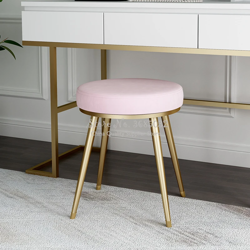 Nordic Dressing Table Stool Simple Modern Net Red Ins Makeup Chair Iron Bedroom |