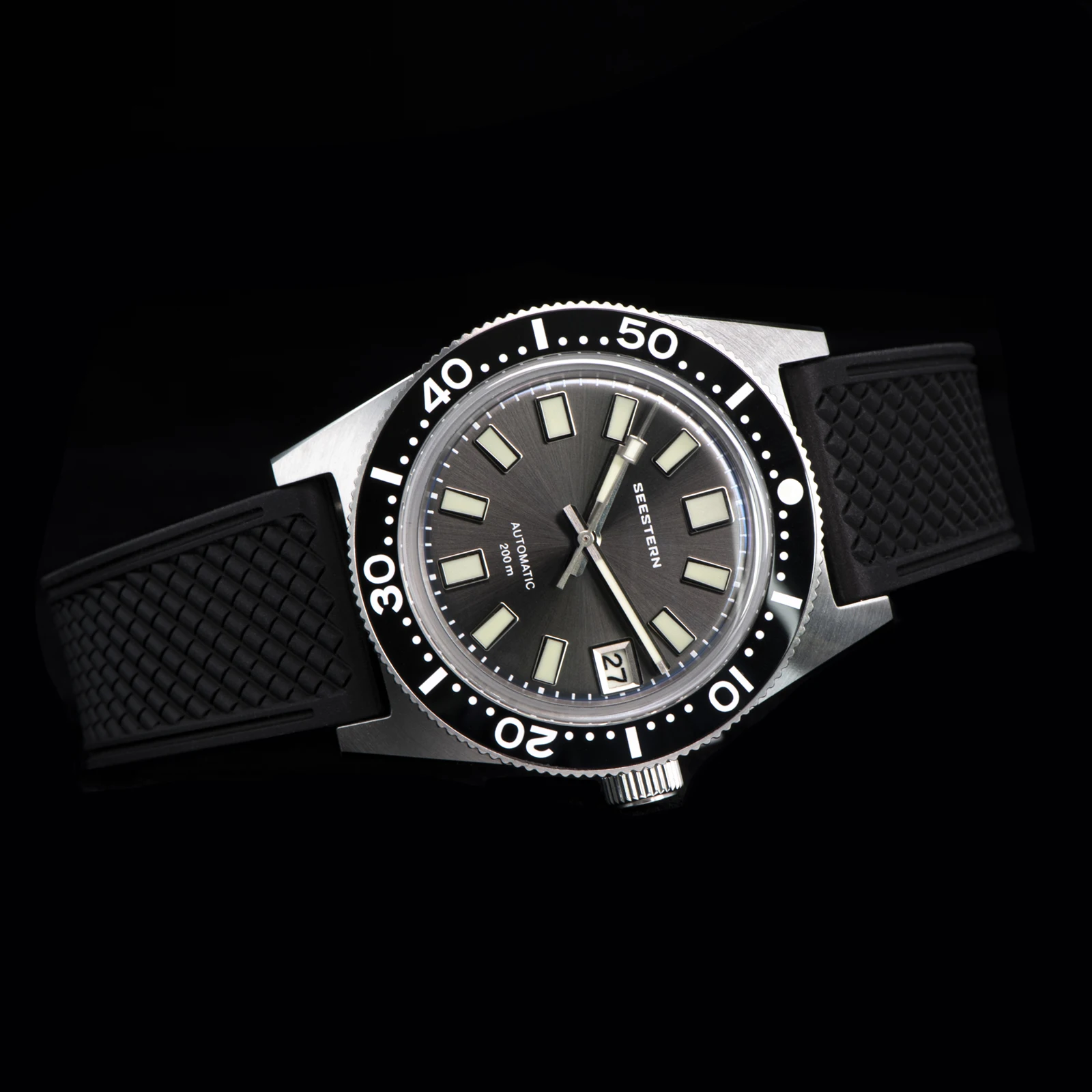 SEESTERN 62MAS Diver's Watch Original 37mm Case Diameter Nh35 Automatic Mechanical Wristwatch Waterproof Luminous Wheel Retro Pr images - 6