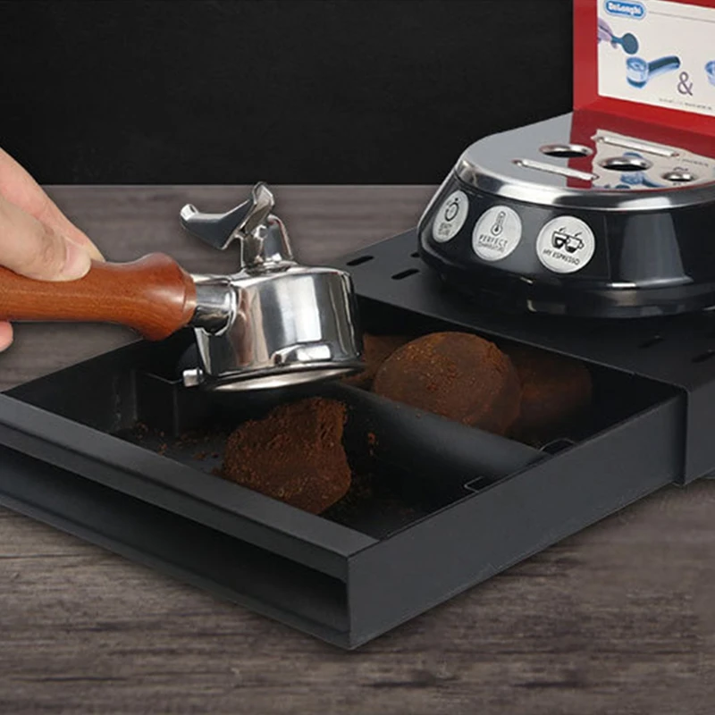 

Professional Stainless Steel Coffee Espresso Grounds Residue Knock Box Drawer Style for Barista Coffee Grounds Container
