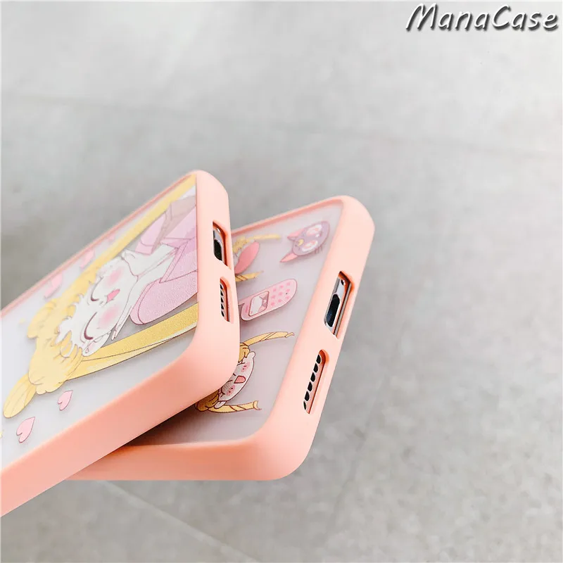 

Cute 3D Japan Girl Camera Protector Pink Case For Huawei P30 Pro P40 Lite Mate 30 TPU Back Cover Case For Huawei Nova 5 6 7 Pro