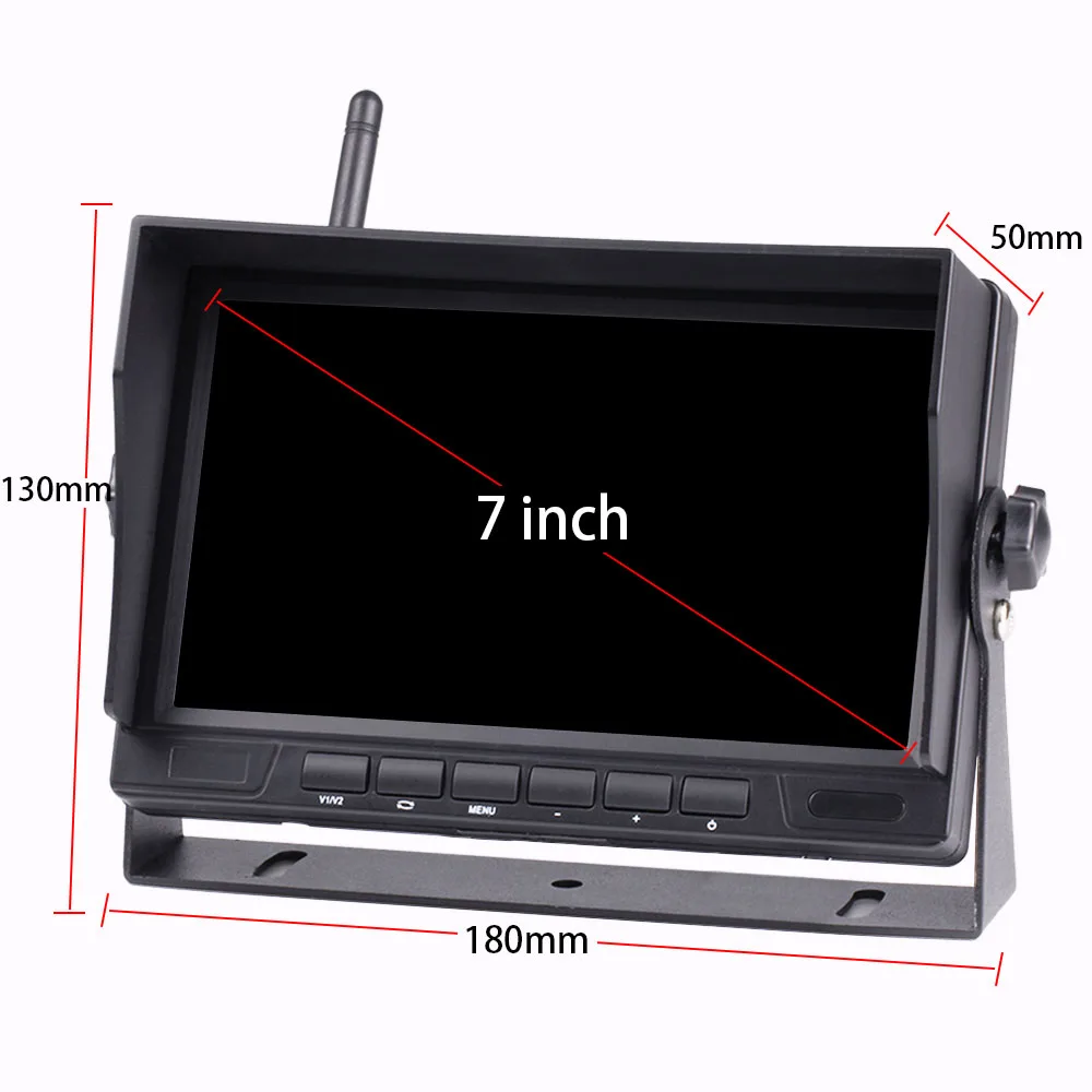 7-дюймовый беспроводной автомобильный монитор HD дисплей камера заднего вида