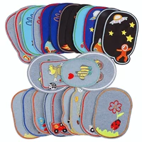 25pcsset sewing repair elbow knee patches iron on patch for clothing diy jeans stripes sticker embroidered badge children cloth