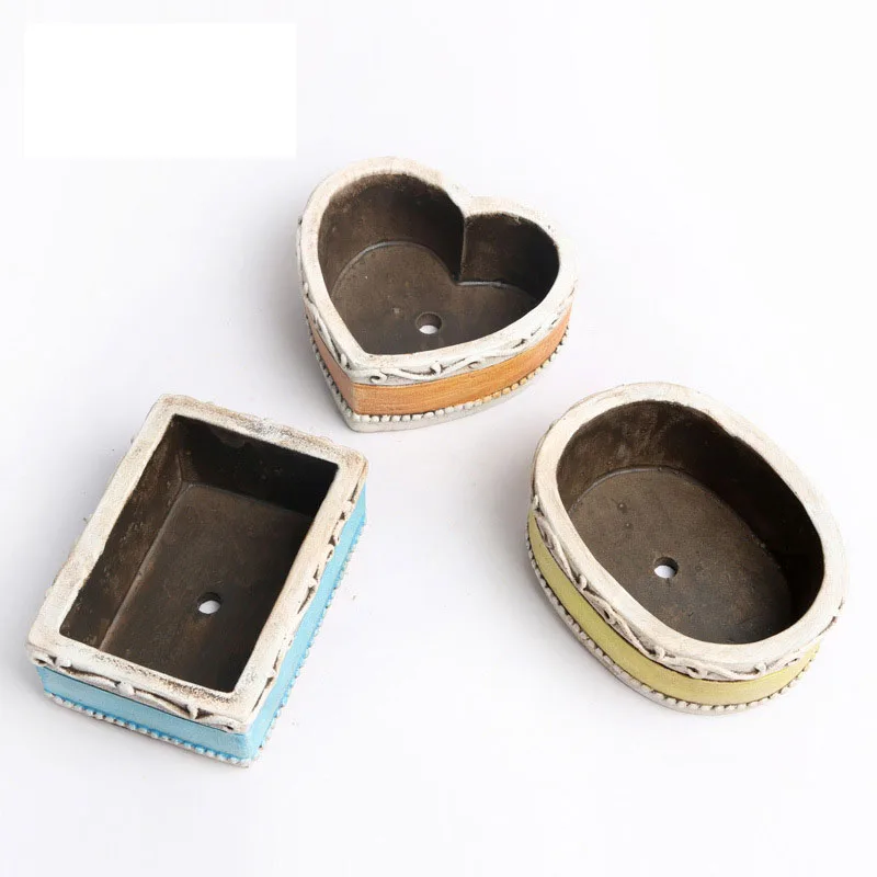 1 шт. простой любви материал суккулент цемента горшок Подарок для рабочего стола