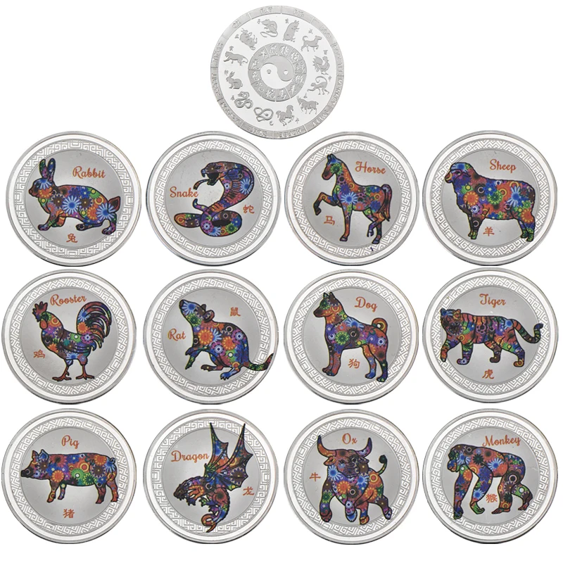 WR китайская крыса год зодиака Монеты коллекционные с монетницей серебряные