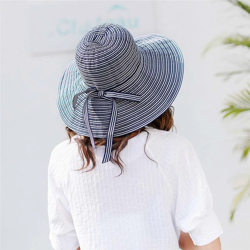 Солнцезащитные шляпы 2020 новая пляжная кепка шляпа от солнца Складная полосатая