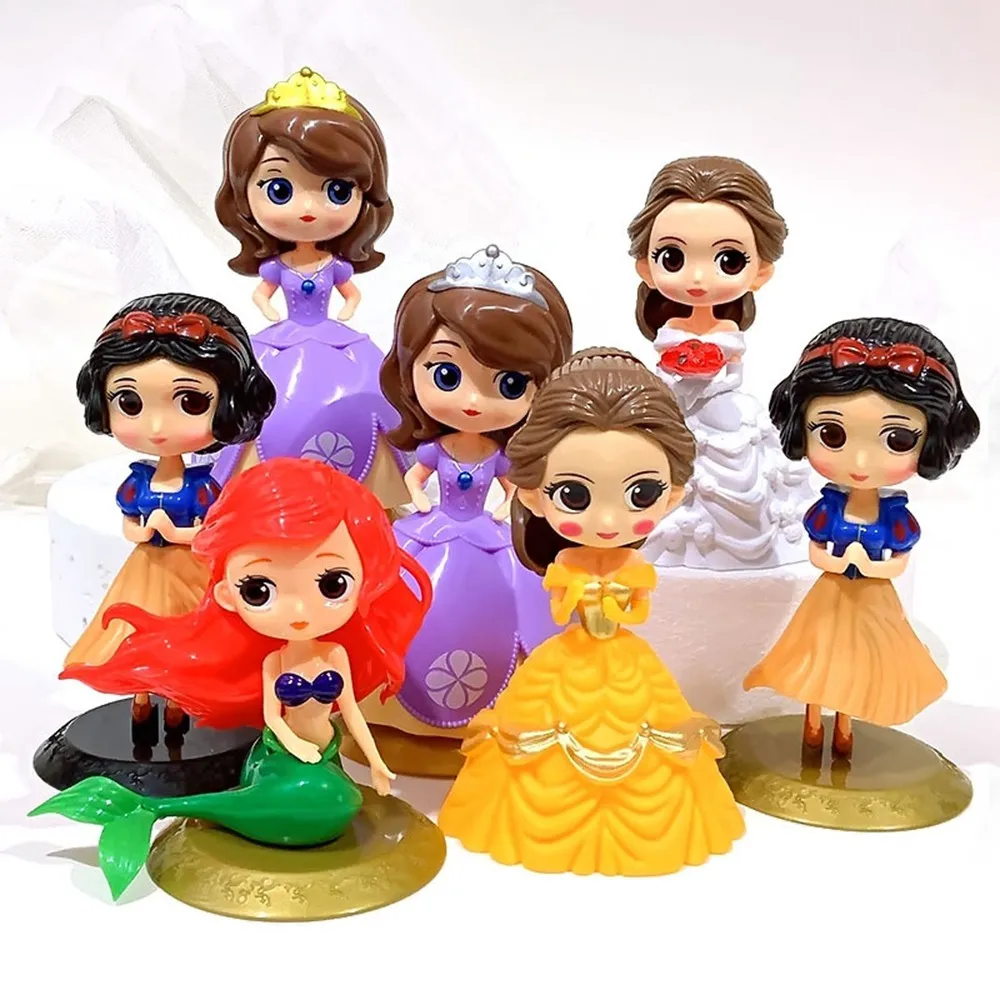

Mermaid Princess Cake Topper Happy Birthday Plastic Princess Birthday Party Ornament Cake Decoration Wedding Cakes Dessert Decor