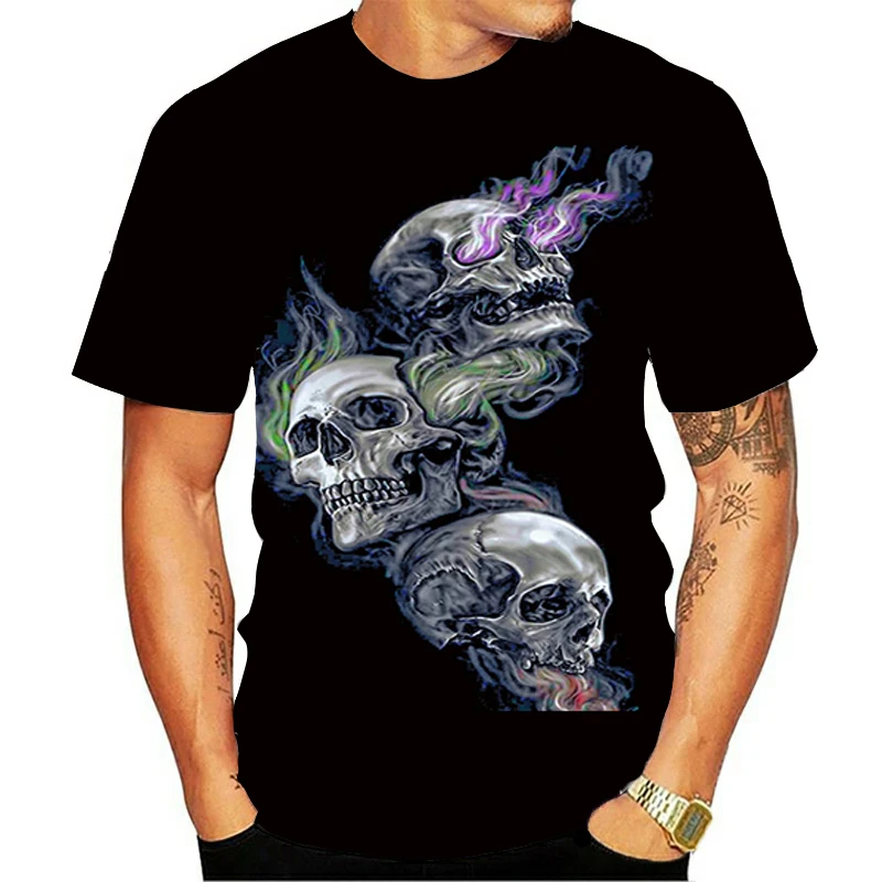 Мужская футболка ужасная новая мужская с коротким рукавом 3D компрессионная для