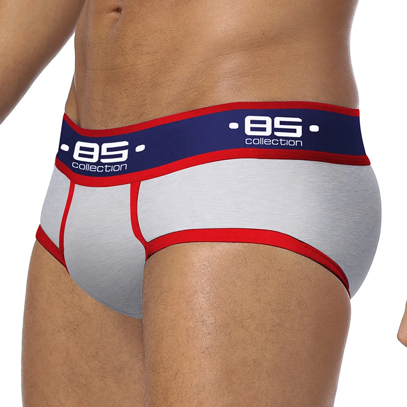 Брендовое Мужское нижнее белье мужские трусы сексуальные с низкой талией для