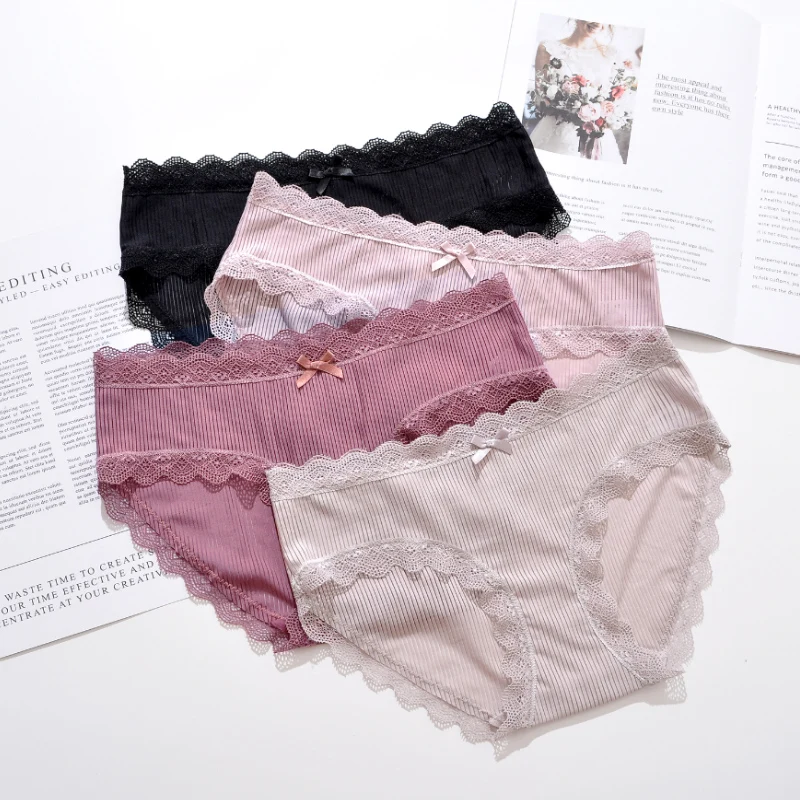 2019 женское хлопковое нижнее белье мягкое модное женские одноцветные Трусы со