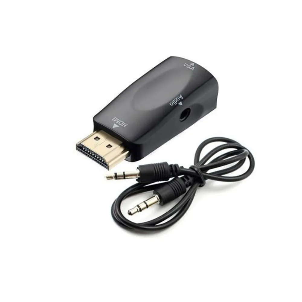 Переходник Hdmi в Vga преобразователь аудиокабеля штырь гнездо HD 1080P для ПК ноутбука