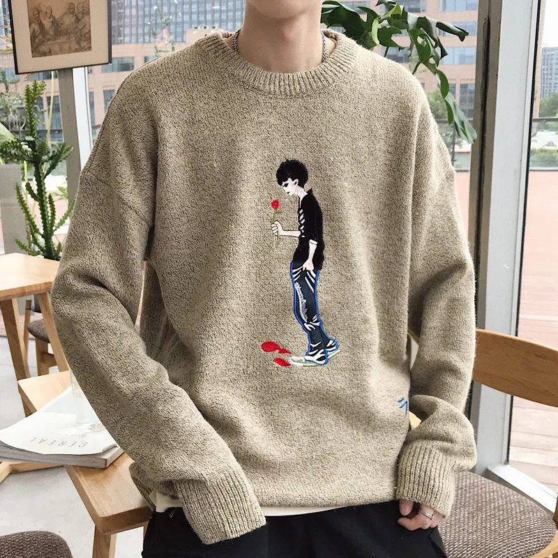 Liketkit мужские Новые свитера повседневные вязаные пуловеры с круглым вырезом и