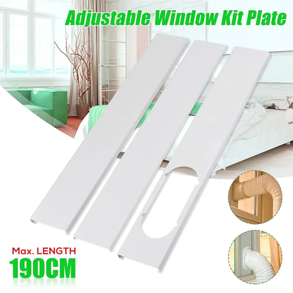 2/3 PCS Newest Air Conditioner Adjustable Exhaust Hose Window Kit Slide Plate Adaptor Tube Connector Wind Shield | Обустройство дома