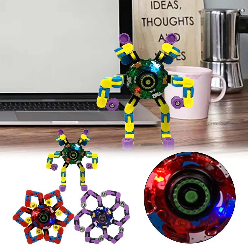 Deformed Robot Decompression Toy Finger Spin Top For Stress Relief Innovative Transformable Spinner Sensory | Игрушки и хобби