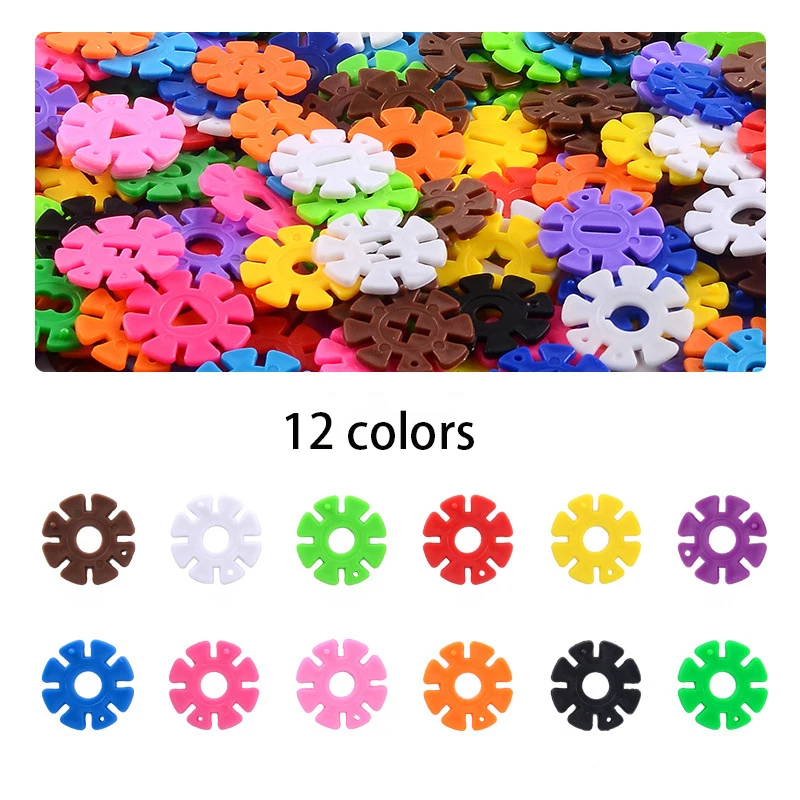 12 color digital letters thick snowflake pieces bulk assembled building blocks puzzle children early education toys Y010 | Игрушки и