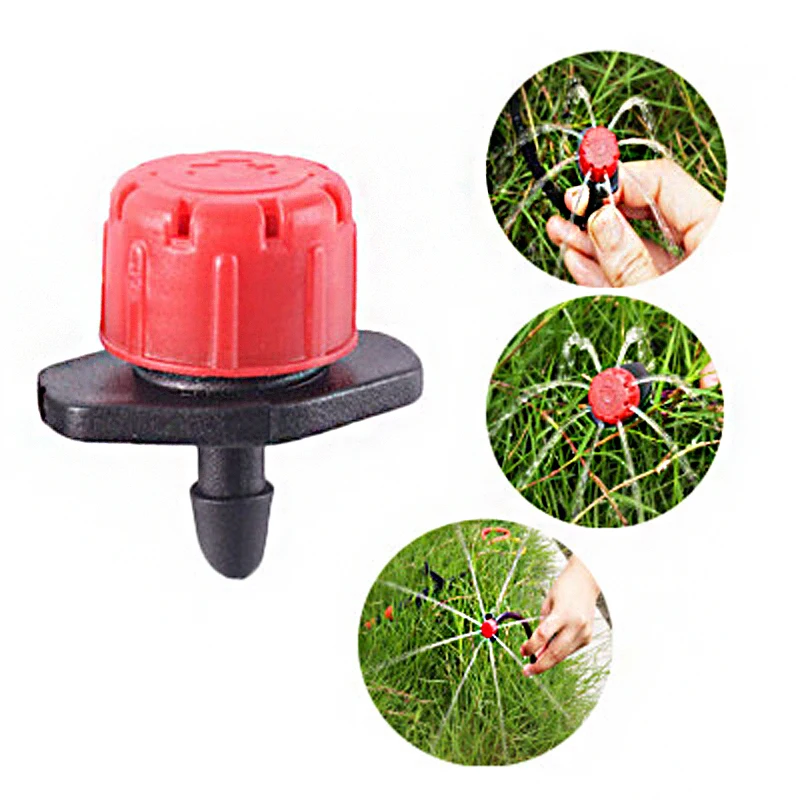 10-50pcs Garden Adjustable Nozzles Drip Irrigation Watering Sprinkler 1/4'' Anti-Clogging Dripper Emitter Flower Beds Vegetable | Дом и