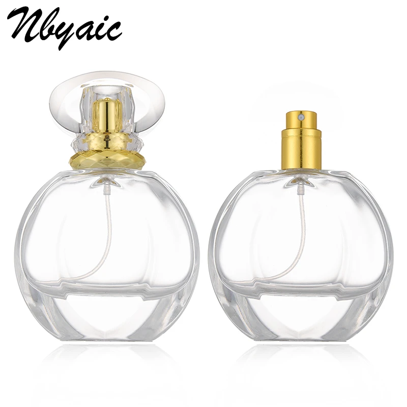 Nbyaic 50pcs high-end perfume bottling glass 50ml portable empty bottle large capacity cosmetic replacement bottle spray bottle