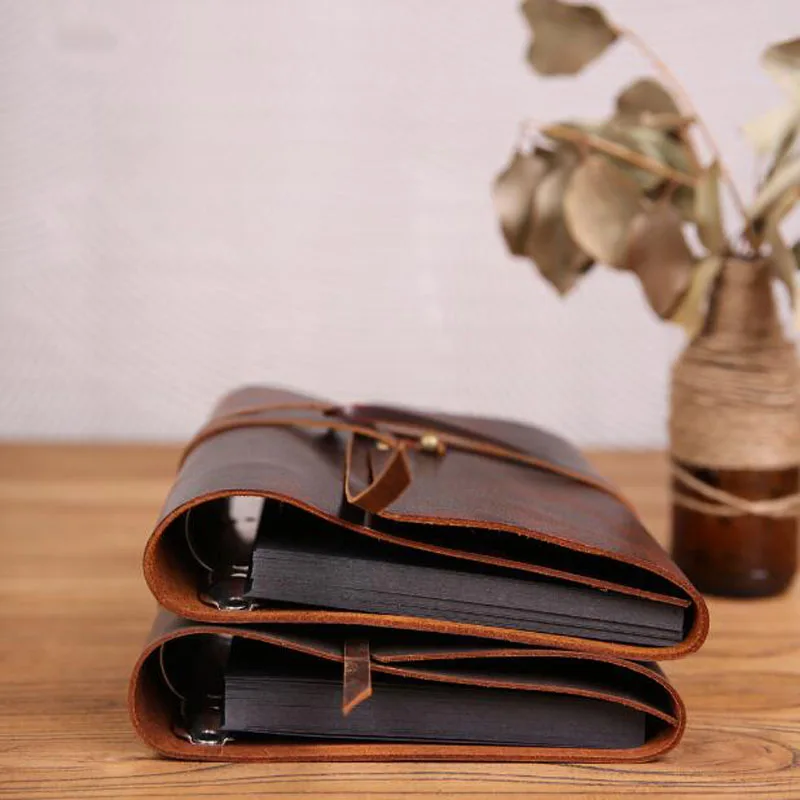 Записная книжка С ПЕРЕПЛЕТОМ с листьев фотоальбом ручной работы из натуральной