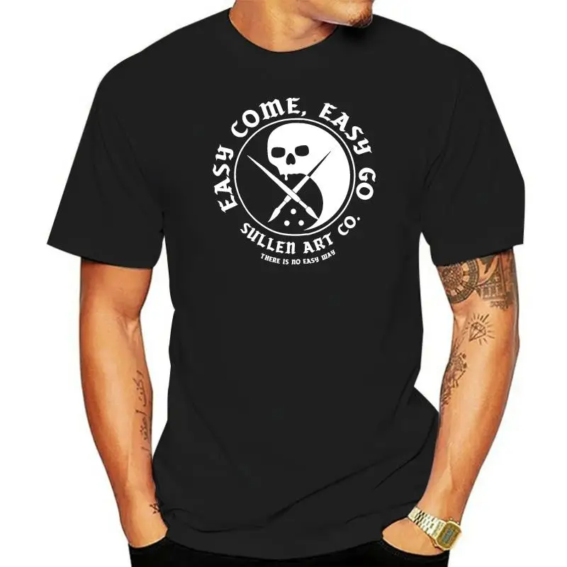 

Sullen Logo Easy Come Yin Yang Paintbrush Tattoo Artist Black T-Shirt S-3xl TEE Shirt High Quality Casual Printing