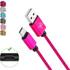 Кабель USB Type-C для Samsung Galaxy a51 a50 a52 a53 a21s a12 S8S9S10 A3A5A7 2017, зарядное устройство длиной 2 м, шнур для быстрой зарядки