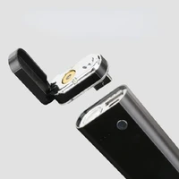 creative multi function mobile power windproof separate lighter with flashlight metal rechargeable lighters gift box packaging