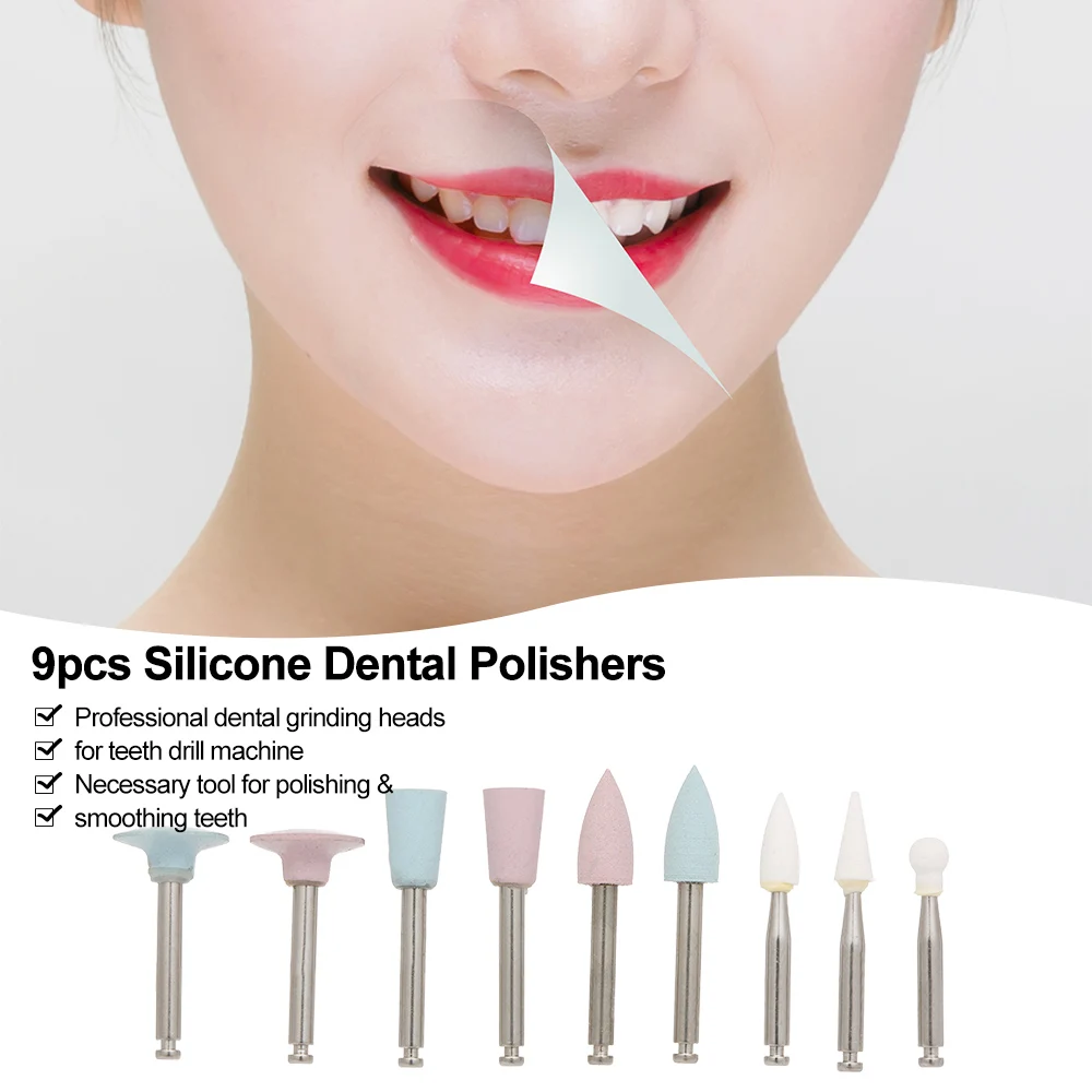 1 Set Teeth Whiting Composite Low-speed Dental Polishing Kit Light-cured Resin Silicone Rubber Ceramic Polishers |