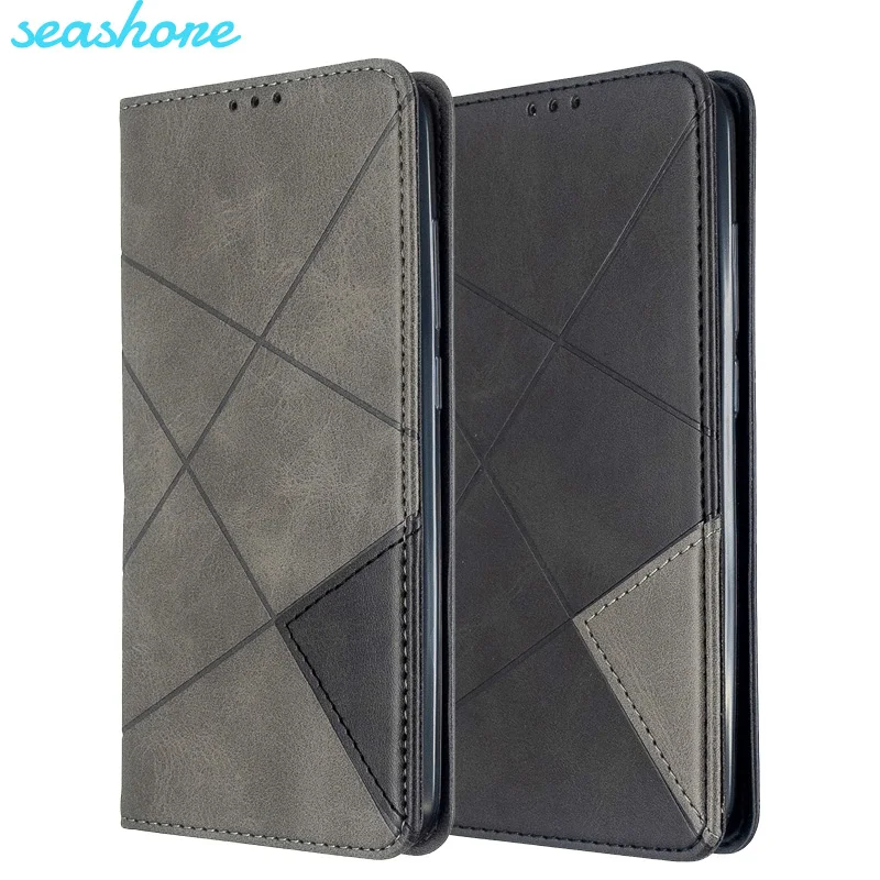 Геометрический Магнитный поглощающий кожаный чехол для Nokia 3 4 кошелек 2 7 1Plus