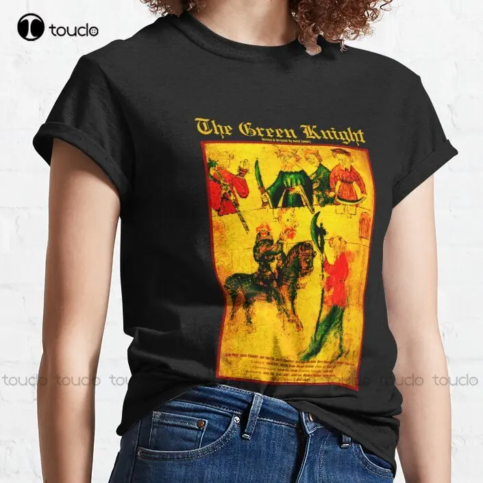 

New The Green Knight Film Movie Poster Sir Gawain And The Green Knight Classic T-Shirt Cotton S-5Xl Unisex Women Men Tee Shirt