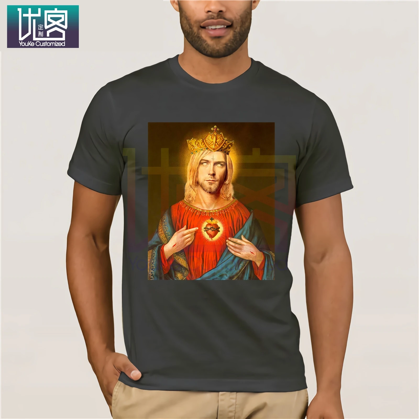 Nirvana Kurt Cobain Футболка мужская Harajuku Song Lyrics обрамленная печать рок-звуков летняя Lothes