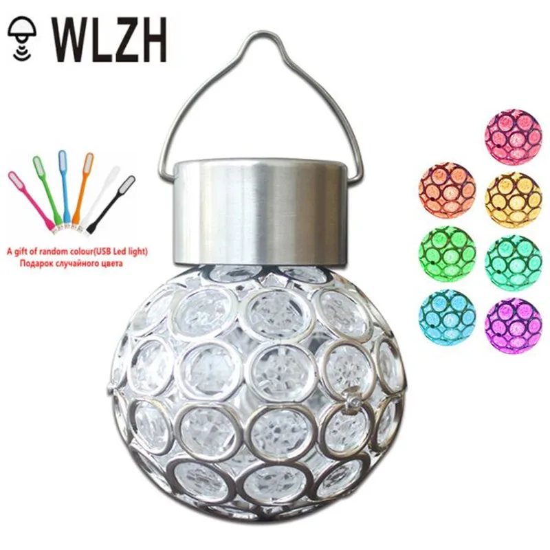 

Solar LED Hanging Light Lantern Waterproof Hollow Out Ball Lamp Multicolor Chandelier Light for Outdoor Garden Yard Decoration
