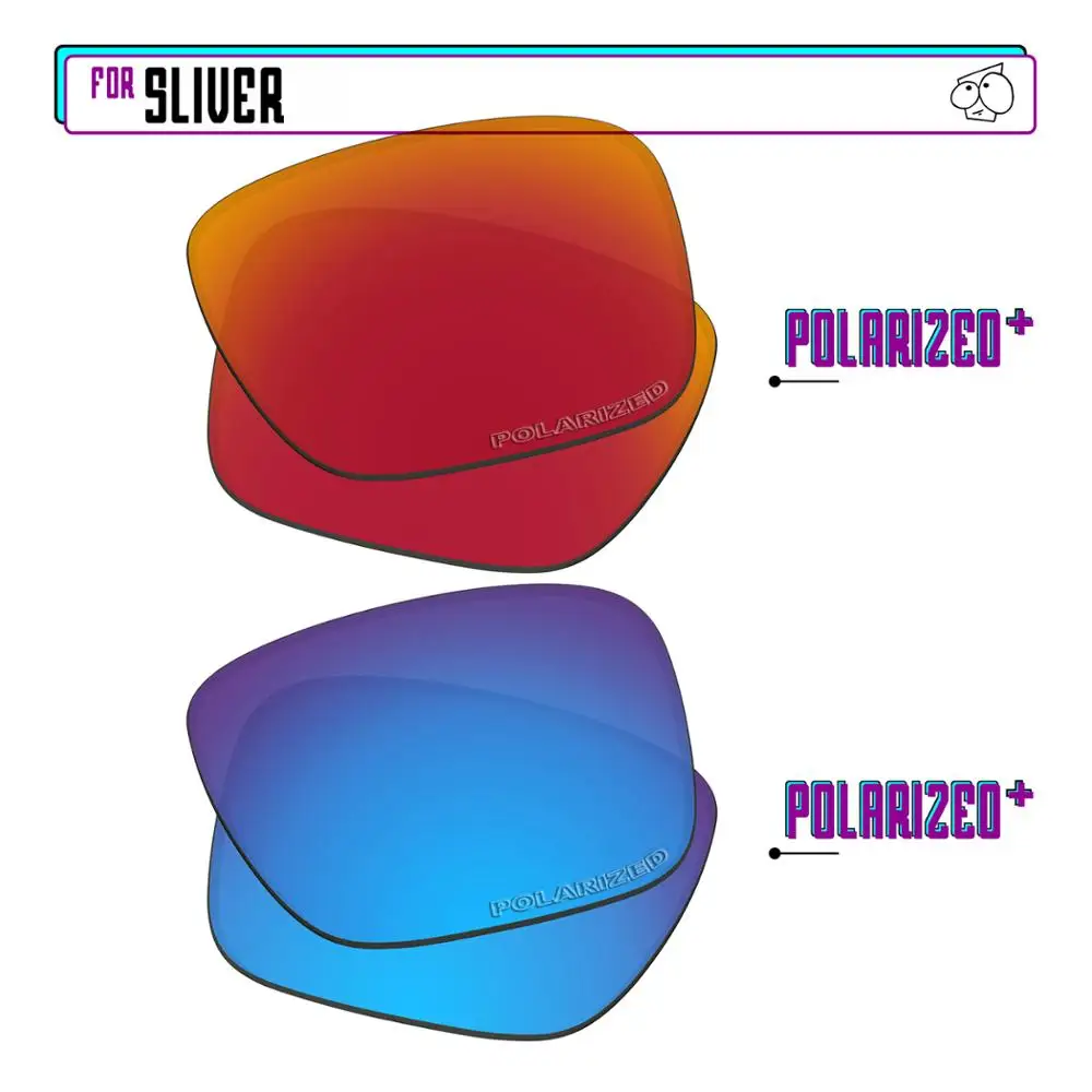 

Поляризованные Сменные линзы EZReplace для солнцезащитных очков Oakley Sliver-BlueP Plus-RedP Plus