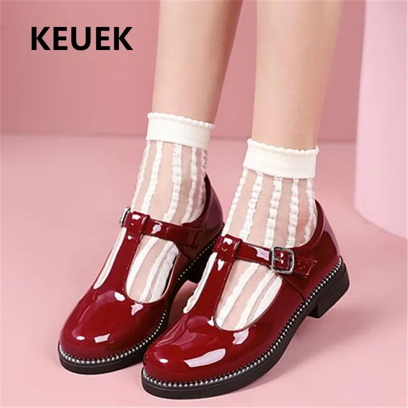 Новый колледж Стильные Классические туфли для детей Лакированная кожа