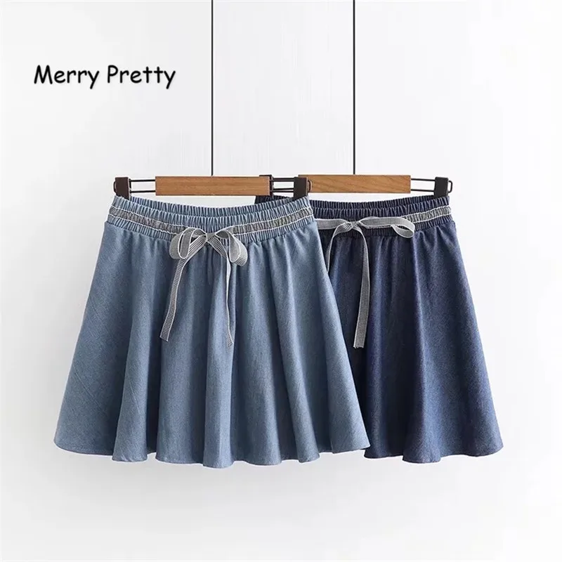 Прямая поставка Merry Pretty новые весенние плиссированные юбки с эластичным поясом