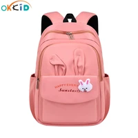 okkid school backpack for teenage girls cute rabbit bag animal backpack student book bag girls travel backpack kids school bag