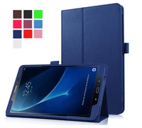 litchi pattern tablet case for samsung galaxy tab a a6 10 1 2016 t585 t580 t580n flip stand pu leather cover protective shell