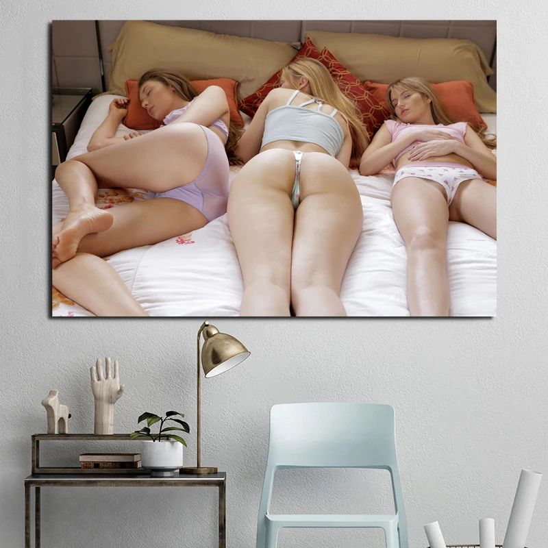 Картина на холсте с изображением спящей пикантная Настенная картина современный